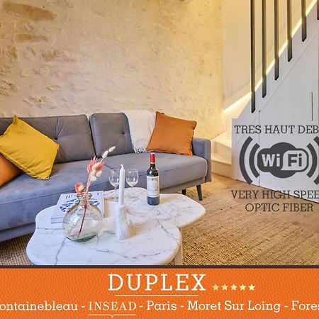 Duplex standing 7min➤Fontainebleau-INSEAD⎮45min➤Paris Apartment Veneux-les-Sablons Bagian luar foto