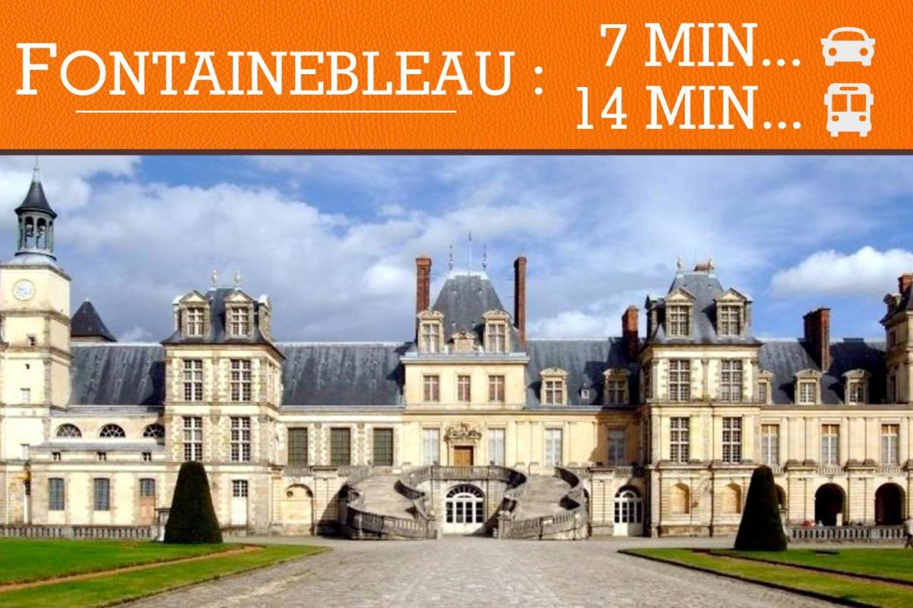 Duplex standing 7min➤Fontainebleau-INSEAD⎮45min➤Paris Apartment Veneux-les-Sablons Bagian luar foto