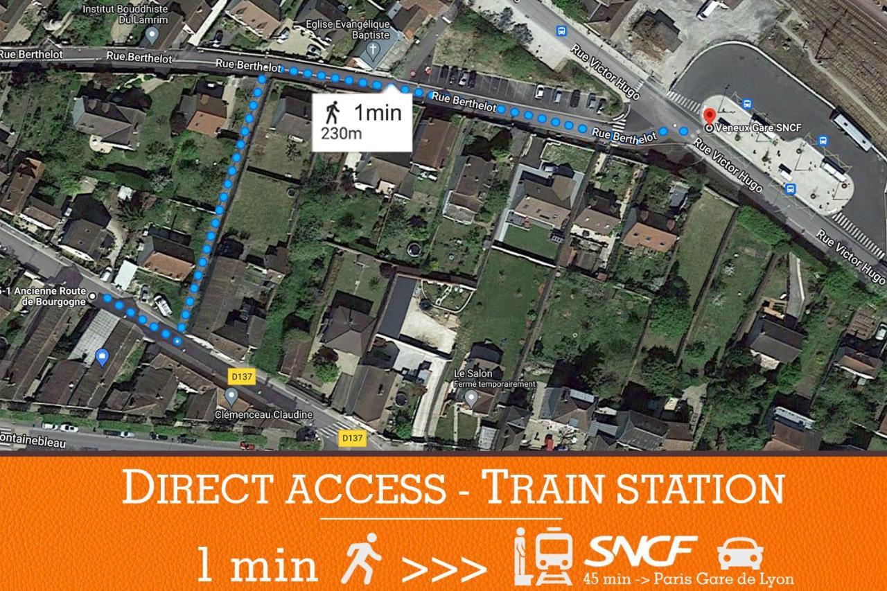 Duplex standing 7min➤Fontainebleau-INSEAD⎮45min➤Paris Apartment Veneux-les-Sablons Bagian luar foto
