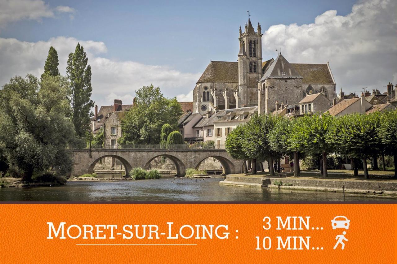 Duplex standing 7min➤Fontainebleau-INSEAD⎮45min➤Paris Apartment Veneux-les-Sablons Bagian luar foto