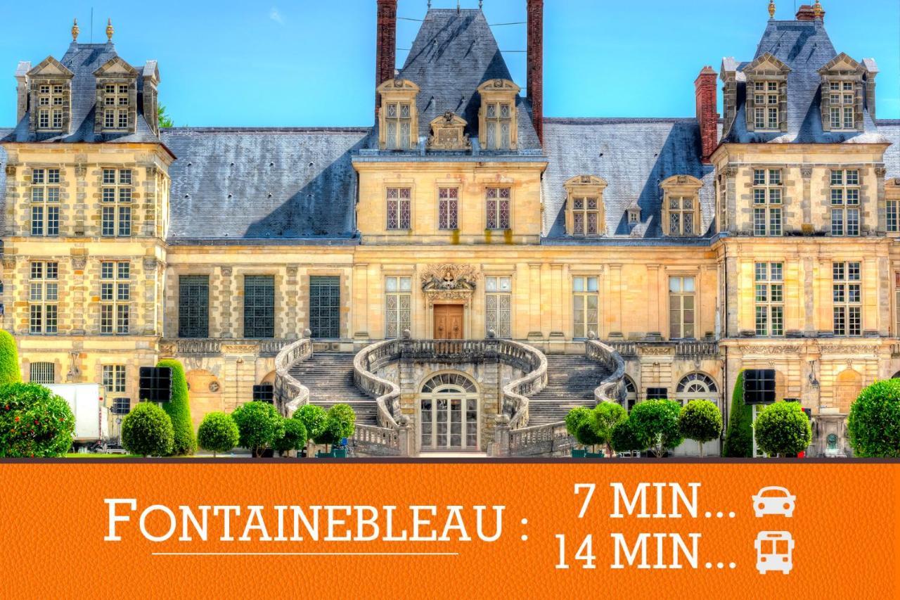 Duplex standing 7min➤Fontainebleau-INSEAD⎮45min➤Paris Apartment Veneux-les-Sablons Bagian luar foto